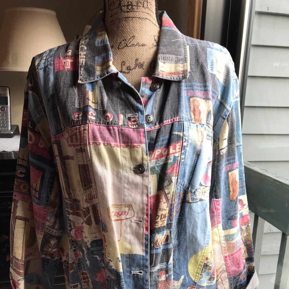 Chico’s jacket denim 3/4 sleeves